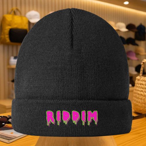 Chapeau Riddim Tendance Cool Drop Needle Sans Bord Unisexe Extérieur Pull Chapeau Automne Hiver Essentiel Adapté aux Hommes et aux Femmes Style Street Chapeau de Ski Doux Sans Bord Décontracté