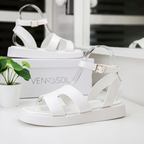 Sandale Plate pour Femme Confortable BLANC LX-2548