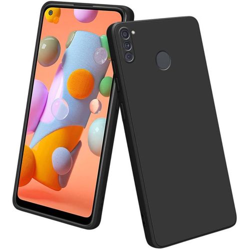 Coque Samsung Galaxy A11/M11 Noir en Silicone Liquide – Protection Antichoc et Anti-Rayures