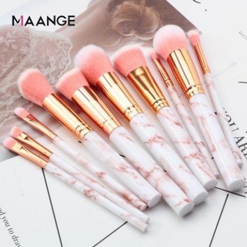 10 Pinceux en marbre noir Pinceaux de maquillage