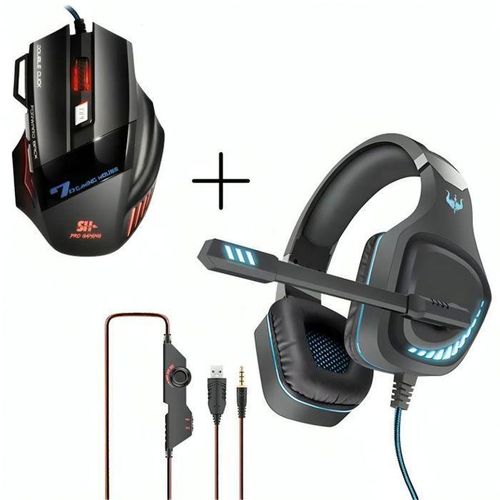 PACK GAMING - Casque Gamer Gaming HEADSET GT97 Souris Gamer M13 PRO GAMING