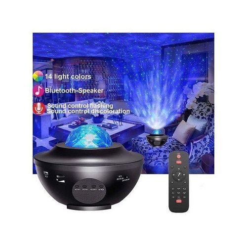 Projector night light star lampe de musique romantique LED 3en1 avec télécommande minuterie haut-parleur