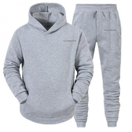 Survêtement du sport sweatacapuchet/pantalon gris femme/homme haute qualité