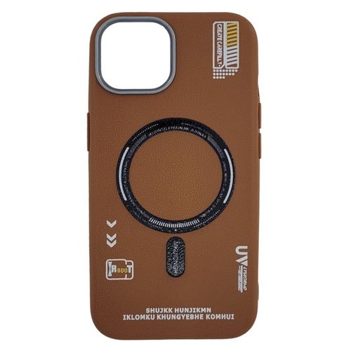 Pochette silicone pour iPhone 15 Marron