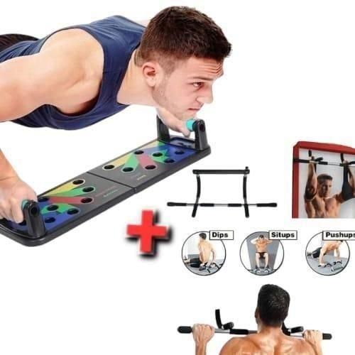Pack Barre fixe de Traction horizontale pour porte+Plaque de levage en plusieurs parties