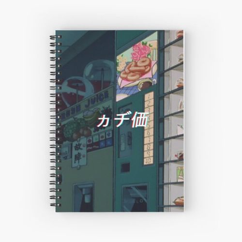 90s anime aesthetic Spiral Notebook Bloc note