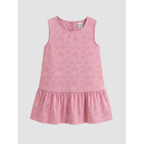 Robe Popeline Fille Imprimée Col Rond
