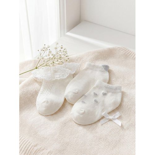 Chaussettes Bootie pour Bébé Fille - Lot de Trois