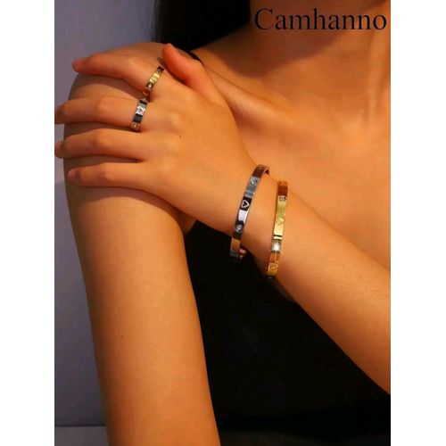 ENSEMBLE BRACELETS ET BAGUES EN ACIER INOXYDABLE