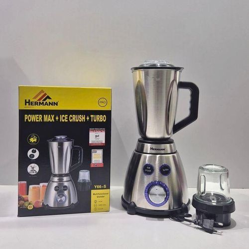Offre RamadanHERMANN Blender Turbo avec Fonction Ice Crush – Bol en inox 1,5L, Moteur Puissant de 1500W + Moulin à Café et Épices Offert