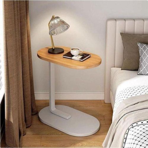 Table à thé Chevet taille moderne Table basse cointable à thé mobile moderne et simple pour le salon et la chambreTable dAppoint Moderne en Forme de C Petite Table Basse en Bois et Métal pour Salon ou Chambre Design Élégant et Compact