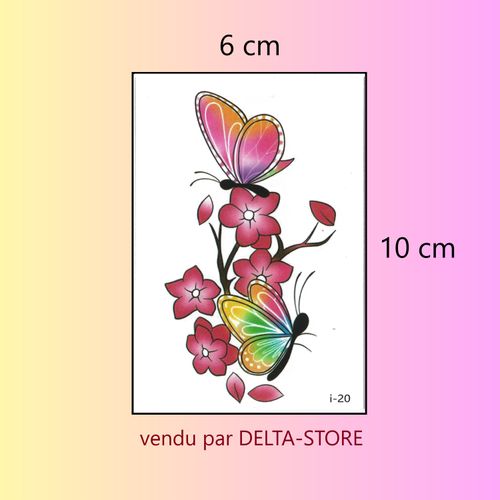 Tatouage temporaire de papillons colorés