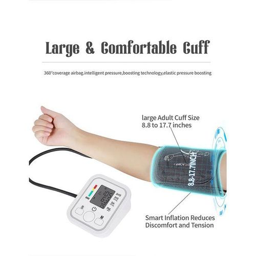 Tensiomètre Électronique pour Mesure de Tension Artérielle – Appareil Automatique avec Mémoire et Écran LCD pour Suivi Facile