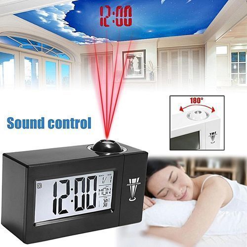 Horloge Numérique Alarme Réveil LCD Projection Numérique Météo Bon Qualité