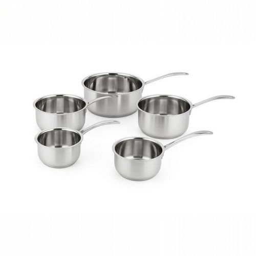 Ensemble de batterie de cuisine en acier inoxydable - 5 pièces élégantes et durables
