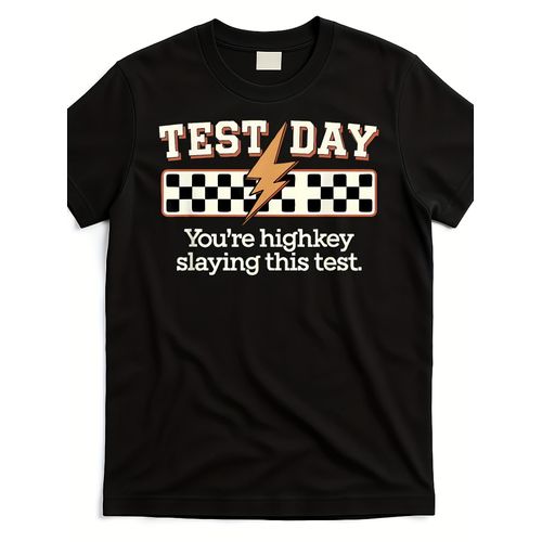 T-shirt Staar-State-Testing-Day-You'Re-Highkey-Slaying-This-Test - Même style pour hommes et femmes - T-shirt imprimé à manches courtes d'été 2025 - Pure 180G