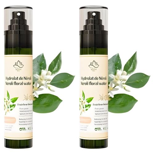 Lot de 2 - Hydrolat de Néroli Bio - Eau Florale Apaisante pour Peau Sèche et Sensible