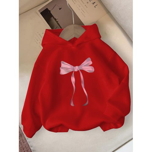 Sweat à capuche d'automne et d'hiver pour filles avec haut imprimé stylé, sweat à capuche décontracté