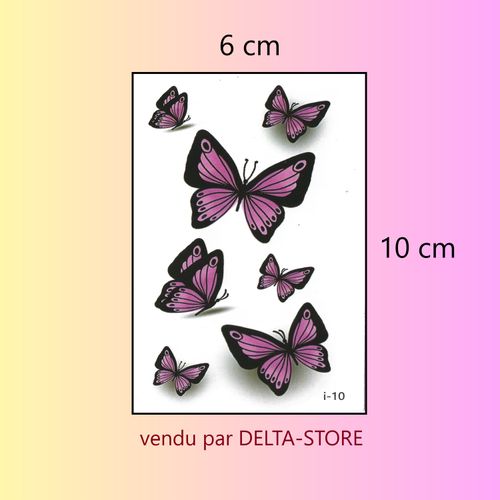 Tatouage temporaire de papillons colorés