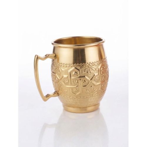 Tasse Artisanale en Cuivre Gravé -Pièce Unique Façonnée à la Main avec des Motifs Traditionnels