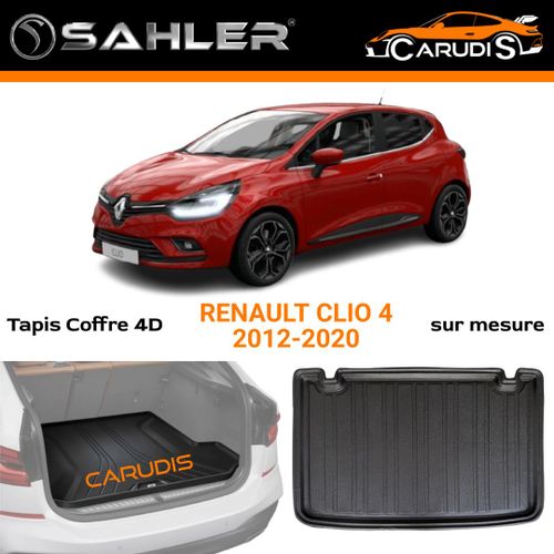 Tapis de coffre 4D Renault Clio 4 sur mesure imperméable antidérapant et sans odeur