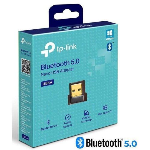 Adaptateur Nano USB Bluetooth 5.0 pour Plusieurs appareils, dongle/récepteur Bluetooth Longue portée pour Windows, Plug and Play (UB5A)