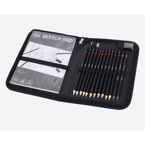Kit de dessin de 17 pièces dans une mallette Creative Artiste