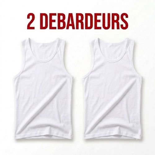 Pack De 2 Débardeurs Homme Blanc