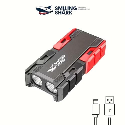 Lampe torche LED multifonction 1200mAh avec port de charge téléphone Power Bank Éclairage puissant et mode clignotant