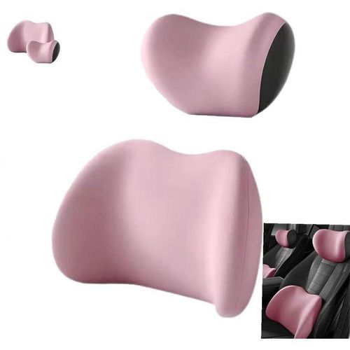 Ensemble d'oreillers appuie-tête en mousse et coussin lombaire ultra doux pour siège de voiture