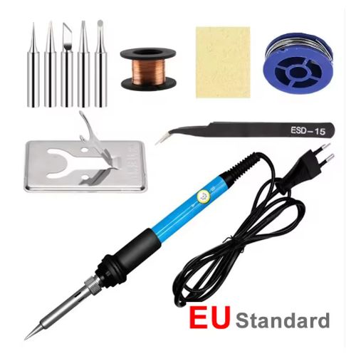 Fer à souder électrique à température réglable 60W, outil de réparation de soudure (protégez votre tension locale)