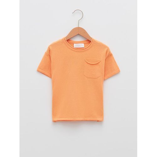 T-shirt en tricot à manches courtes basique à col rond pour bébé garçon