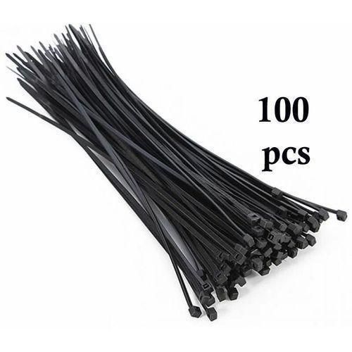 Lot de 100 Attaches zip Câbles Auto Bloquantes Noir Organisateur de Fils