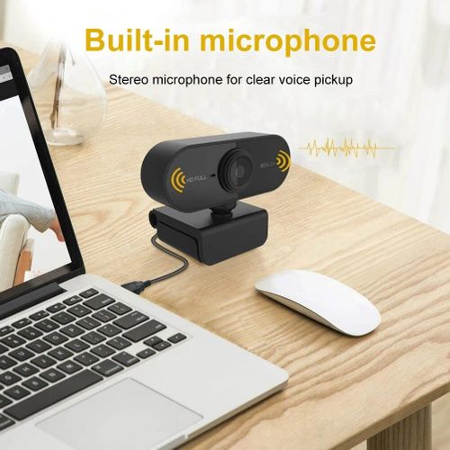 Webcam Full HD avec microphone intégré pour ordinateur,fonctionne avec trépied