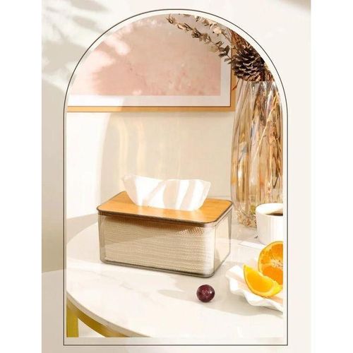 Boîte Distributrice à Mouchoirs Design en Bambou et Acrylique (Support à Serviettes)