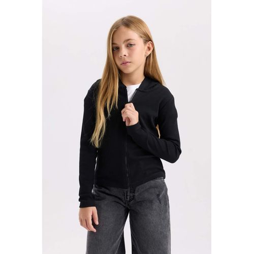 Sweat à capuche zippé à coupe régulière