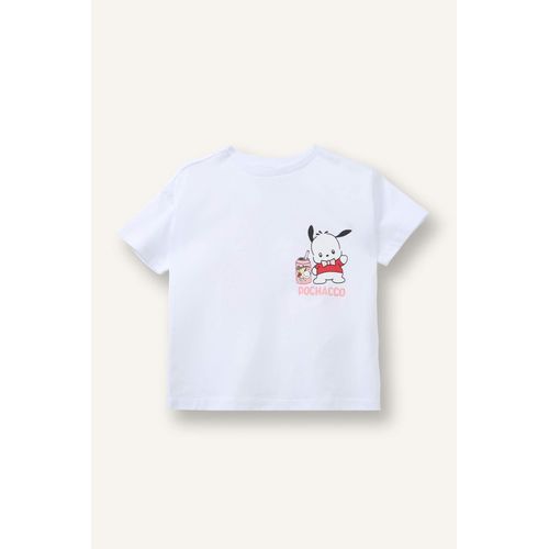 T-shirt Pochacco 100% coton à manches courtes pour bébé fille