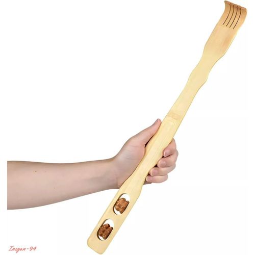 أداة حك الظهر المطلقة: خشب البامبو الطبيعي مع وظيفة مدلك مدمجة.