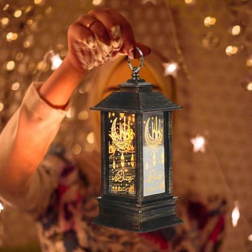 Lanterne décorative islamique, lampe Ramadan à main et suspension, décoration Ramadan maison, éclairage d’ambiance festif,Lanterne Ramadan LED suspendue