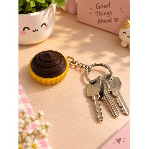 Porte-Clés Cupcake Chocolat – Accessoire Gourmand – Cadeau Original