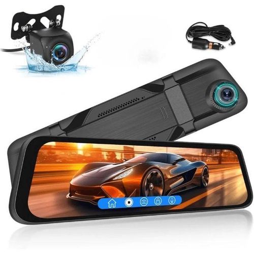 Miroir d'enregistrement de conduite intelligent a double canal avec resolution Full HD 1080P