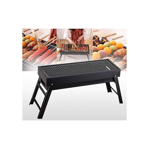 Barbecue à Charbon Compact et Transportable en Acier Inox Multi-Couleur
