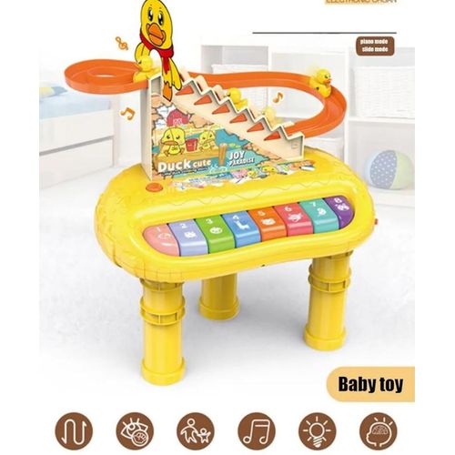 Toboggan Musical Interactif Canard et Piano pour Bébé