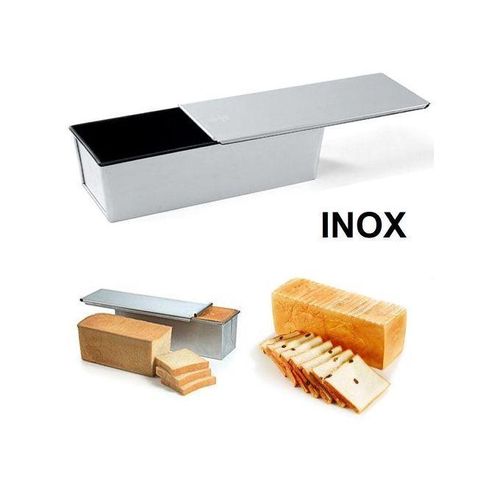 Moule à pain de mie rectangulaire INOX avec couvercle