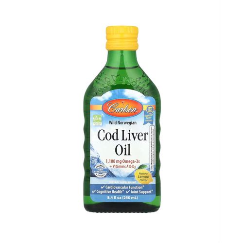 Cod Liver Oill, Natural Lemon, 8.4 fl oz (250 ml)