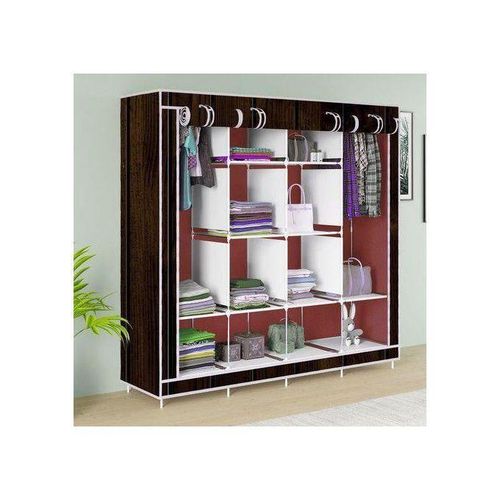 Armoire Dressing de Rangement pour Vêtements – Placard Chambre avec Étagères et Porte-Manteaux – Organisateur Grande Capacité