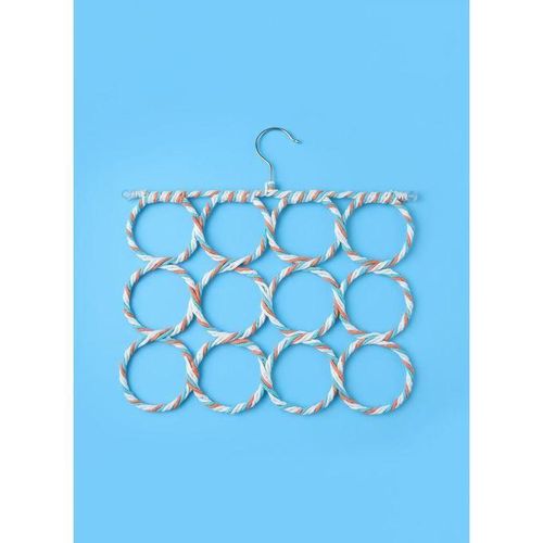 Porte-écharpe en corde à 12 anneaux, Cintre foulard ceinture et cravates