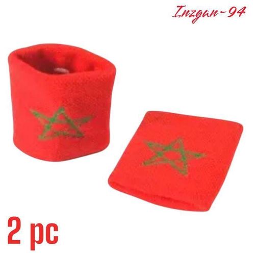 Bandes Poignet Rouge – Édition Maroc Étoile Verte