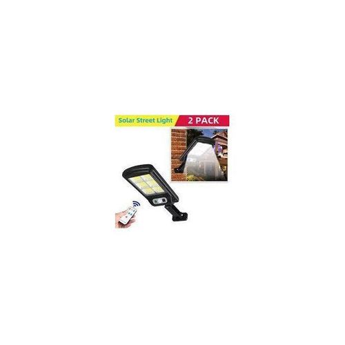 02 PCS Projecteur LED Solaire Étanche pour Mur, Cour, Terrasse – Avec Télécommande