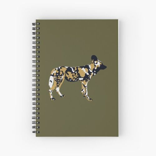African Painted Dog Portrait Spiral Notebook Bloc note